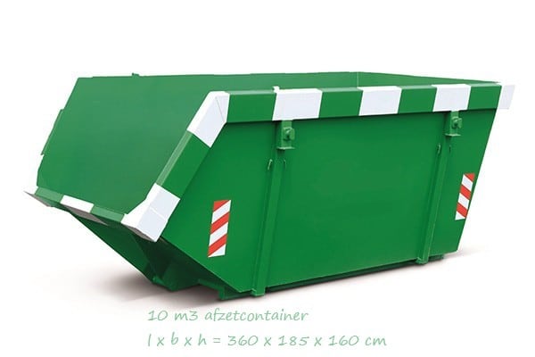 10 m³ container grofvuil huren — vaste all-in prijs incl. btw en transport