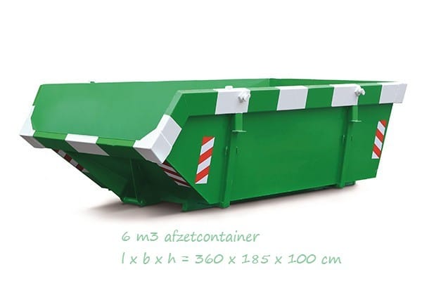 6 m³ container puin huren — vaste all-in prijs incl. btw en transport