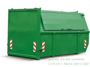 10m³ gesloten container